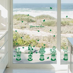 Green Cactus And Plant Potted Wall <b>Sticker</b> 45X60 Self Adhesive Waterproof PVC Home Decoration For Bedroom Living Room <b>Kitchen</b> - Product Image 4