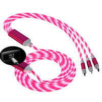 PD USB-C 3 en 1 câble USB lumineux 3in1 LED câble de chargeur de charge rapide multi-chargeur