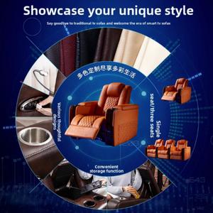 Canapé inclinable fonctionnel, mobilier de salon avec revêtement en tissu ou en PU pour cinéma, home cinéma, hôtel, sièges de chambre - Product Image 3