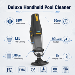Luxury Hand-held Swimming <strong>Pool</strong> <strong>Sucker</strong>, Short Charging Time and Long Working Time - Product Image 1