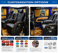 Limousine électrique VIP, van de luxe, voiture MPV, sièges pivotants en cuir pour Alphard W447, Classe V, Hiace, Sprinter, Classe V