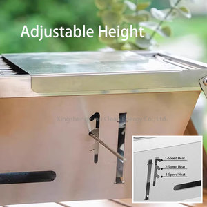 Giá nướng thịt dày dặn, di động, dùng ngoài trời, bếp dã ngoại, dễ gấp gọn, vỉ nướng than. - Product Image 4