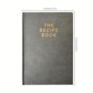 Buku Resep Bergaya Diary A5 dengan Sampul Kulit PU, Jilid Jahit, dan Huruf Emas untuk Catatan Memasak di Dapur Rumah, Cocok untuk Hadiah - Product Image 2