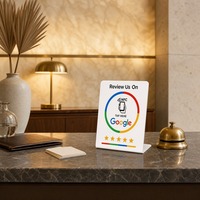 Carte de révision NFC, plaque acrylique imperméable et réinscriptible pour affichage des commentaires clients de restaurants et cafés