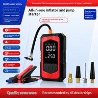 Démarreur de secours pour voiture avec compresseur d'air embarqué, gonfleur de pneus 12V tout-en-un, booster de batterie 1000A 6000mAh, entrée Type-C