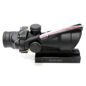 <strong>4x32</strong> Red and Green Fiber Optic <strong>Illuminated</strong> Prism <strong>Scope</strong> with Diopter Adjustment and Steel Stamp As Hunting Accessories - Product Image 1