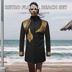 เสื้อเชิ้ตชายหาดพิมพ์ลายดอกไม้ดิจิทัล แขนสั้น ผ้าโพลีเอสเตอร์ 300 กรัม ระบายอากาศได้ดี สไตล์เรโทรลำลอง แบรนด์สั่งทำขายส่ง - Product Image 2