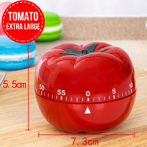 Minuteur de cuisine électronique et mécanique en forme de tomate, avec fonction de rappel, compte à rebours Pomodoro et alarme, outil de cuisson, minuteur de jeu, en plastique - Product Image 4