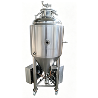 Fermenteur à bière mobile de 100 L avec refroidisseur et contrôle de la température, fermentation conique de la bière en acier inoxydable 304 pour la maison et les micro-brasseries