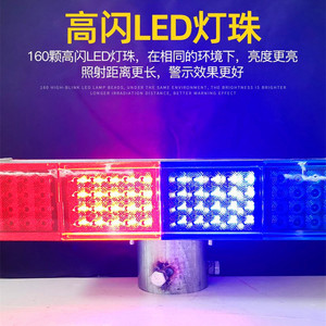 Solar Warning Flashing <b>Light</b> IP65 <b>Pole</b> Mount LED Red Blue Construction Zone Traffic Safety Lamp - Product Image 2