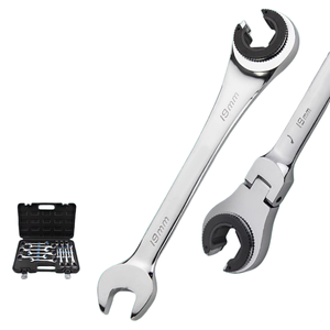 Clé à cliquet combinée flexible hexagonale pour tuyau d'huile, 72 dents, 6 angles, double usage, clé à cliquet pour écrou évasé, économie de main-d'œuvre - Product Image 2