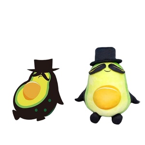 CustomPlushMaker.com Toyseei Fabricante de Juguetes Personalizados, Peluche de Mono de Dibujos Animados con Forma de Aguacate, Peluches Coleccionables de Alta Calidad - Product Image 1