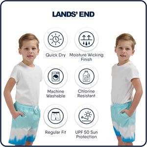 FOXA Bañador para niños Dip Dye Azul Blanco UPF 50 con forro de malla, pantalones cortos de playa XXS S - Product Image 5
