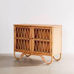 Traditional Style <b>Rattan</b> Storage <b>Cabinet</b> Home Decor Furniture for Office Living Room and Hotel Leisure Chair for Home Use - Product Image 1