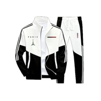 Nouvel ensemble de survêtement 2 pièces pour homme 2026, imprimé numérique 3D, veste zippée et pantalon de survêtement, collection transfrontalière Europe & Amérique, GSM non spécifié