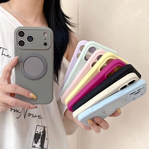 Coques en silicone antichoc à pores fins de haute qualité pour <span class=keywords><strong>iPhone</strong></span> 17 <span class=keywords><strong>Pro</strong></span> <span class=keywords><strong>Max</strong></span> avec support rotatif à 360 degrés et aimant, compatible 17 Air - Product Image 5