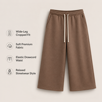 Pantalon de jogging imperméable coupe-vent à séchage rapide, taille élastique, jambe large, coupe courte, pour homme, style athleisure classique