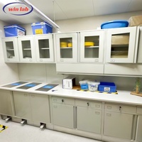 Meubles de laboratoire, banc de laboratoire scientifique personnalisé, tout en acier, design moderne, résistant à la corrosion, utilisation scolaire et hospitalière