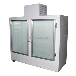 Doppio vetro porta porta interna solida Merchandiser commerciale acciaio inossidabile refrigeratore ghiaccio borsa - Product Image 3