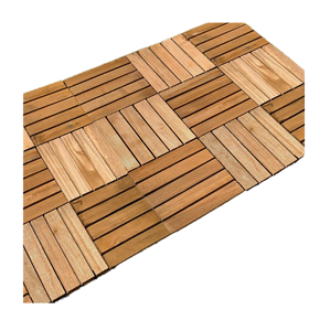 Nhà Máy Giá 4 thanh gỗ rắn lồng vào nhau Patio decking gạch ngoài trời sàn gỗ gạch - Product Image 1