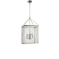 Yihao personnalisé Vintage or suspendu lanterne fer Cage cuisine pendentif plafonnier E26 ampoule Base pour hôtel Villa cuisine décor