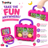 Ensemble d'accessoires pour cheveux pour filles, comprenant des pinces et des élastiques à cheveux en forme de fruits, un sac de rangement pour bijoux et une boîte cadeau