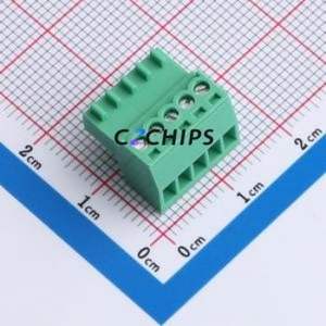 MX2EDGK-2.54-05P-GN01-Cu-Y-A Plug-in Terminal Block P=2.54mm Connector Male Plug 2.54mm Green 5P - Product Image 1