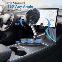 Support de chargeur sans fil pour tableau de bord 25W avec ventouse à vide 360° °   Support de charge magnétique sans fil pour voiture, pivotant pour tous les smartphones