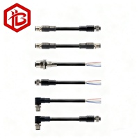 Connecteur M12 métallique à 3, 4, 5, 6 broches avec câble Canbus et surmoulage M12