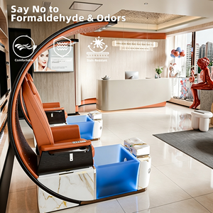 Fauteuil de pédicure et de manucure professionnel de luxe moderne, avec massage des pieds et spa électrique pour salon de beauté - Product Image 5