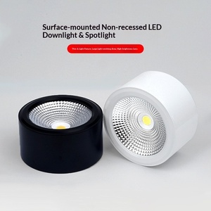 Foco <span class=keywords><strong>LED</strong></span> de <span class=keywords><strong>Superficie</strong></span> Ultrafino de Aluminio Negro 5W-15W para Pasillo, Sala de Estar, Techo, <span class=keywords><strong>Downlight</strong></span> COB sin Perforaciones - Product Image 2