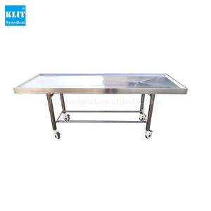 โต๊ะผ่าศพเคลื่อนที่ สแตนเลส อุปกรณ์ห้องดับจิต สำหรับการผ่าศพหลังการเสียชีวิต - Product Image 3