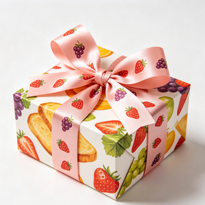 Lazo de satén de lujo hecho a mano con diseño de mariposa y estampado de frutas, decoración a prueba de humedad para empaque de regalos - Product Image 5