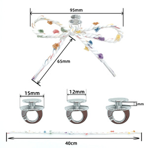 Nuevos Adornos para Zapatos con Lazo Tejido a Mano y Clips Metálicos, Venta al por Mayor, Regalo Bonito, Accesorios Decorativos DIY, Compatibles con <span class=keywords><strong>Zuecos</strong></span> y Sandalias - Product Image 3