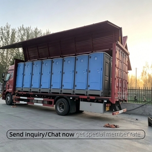 Inodoro Portátil Independiente de Plástico <span class=keywords><strong>con</strong></span> Lavabo para Obras de Construcción, Campamentos al Aire Libre, Fácil de Limpiar y Montar - Product Image 1