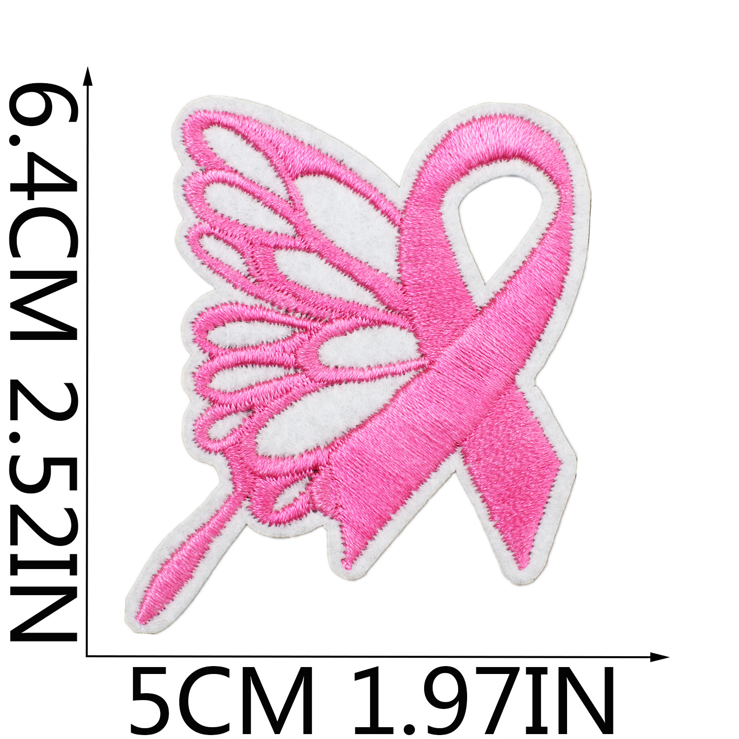 Embroidery Pink Ribbon Patches Heat Transfer Breast Cancer Awareness ...