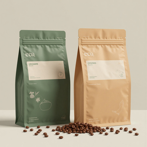 Eco-vriendelijke, op maat gemaakte, recyclebare, gelamineerde ritssluitertas met beveiligingsfuncties voor snacks, koffie, thee, poeder en voedsel; duurzame verpakking - Product Image 2