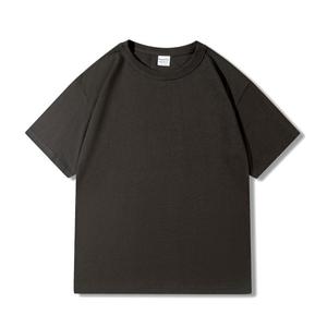 T-shirt Homme Manshan en Coton 300g Coupe Oversize Épaules Tombantes Couleur Unie Décontracté Manches Courtes Design Uni - Product Image 4