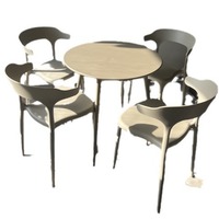 Café d'extérieur Loisirs en plein air Parapluie solaire Table et chaise d'extérieur avec combinaison parapluie Cour Jardin