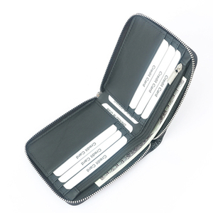 <span class=keywords><strong>Portafoglio</strong></span> da <span class=keywords><strong>uomo</strong></span> con <span class=keywords><strong>cerniera</strong></span> RFID in fibra di carbonio in pelle con supporto per carte di credito chiusura Biofold con chiusura Zip - Product Image 6