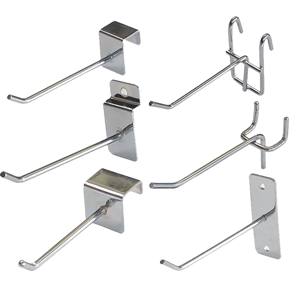 Siêu thị chống gỉ kim loại trắng bán lẻ hiển thị Hooks hiển thị cho Heavy <span class=keywords><strong>Display</strong></span> Rack Duty - Product Image 1