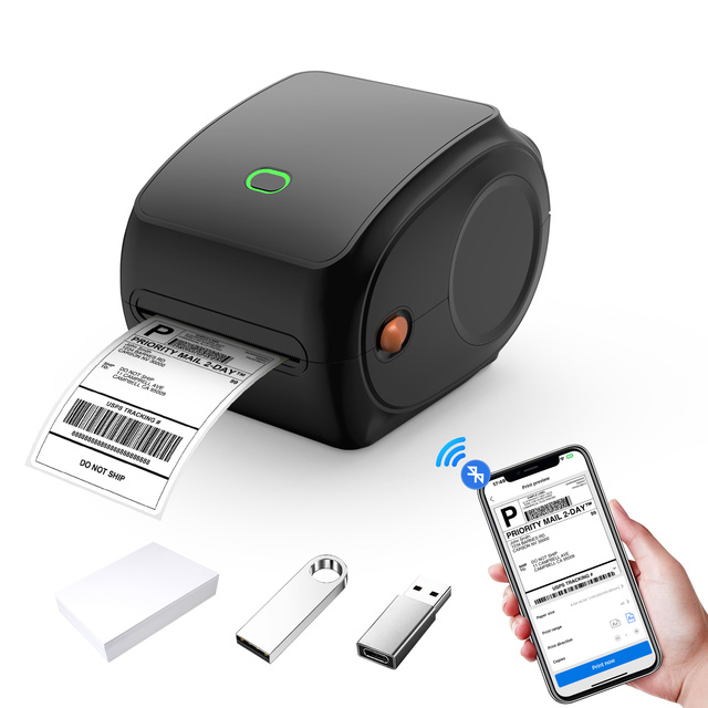 Uyin Y468 4 Inch 4x6 Barcode Shipping 110mm Direct Thermal Bluetooth Sticker Label Printer for Logistics Express Industry