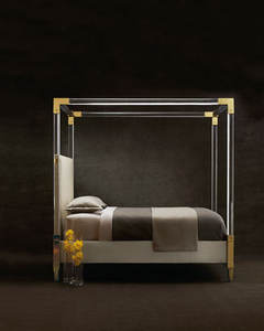 Venta Directa de Fábrica, Diseño Moderno, Cama de Acrílico Transparente, Cristal de Lucite, Dosel de Acrílico, Cama King Size, Queen Size - Product Image 6