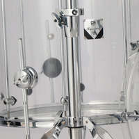 Batterie de percussions en acrylique de bonne qualité chinoise à bas prix, batteries de percussions, coques de batterie en acrylique transparent personnalisées, instruments de musique