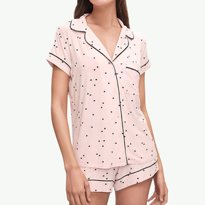 Set <span class=keywords><strong>Pigiama</strong></span> Termico Personalizzato in <span class=keywords><strong>Cotone</strong></span> e Bambù per <span class=keywords><strong>Donna</strong></span>, <span class=keywords><strong>con</strong></span> <span class=keywords><strong>Bottoni</strong></span>, Set <span class=keywords><strong>Pigiama</strong></span> Morbido, Completo Loungewear Femminile - Product Image 1