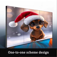 Écran vidéo mural LCD de qualité supérieure, haute définition 4K, 120 Hz, à usage commercial, avec un angle de vision de 178 degrés pour la publicité