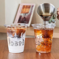 Livraison Gratuite Jetable Épaissie Transparent Style Américain 90mm Gobelets En Plastique Couvercles pour Café Glacé Lait Thé Jus Boissons