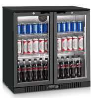 Mini-réfrigérateur de bar en gros avec porte en verre trempé, refroidisseur de boissons pour hôtel, réfrigérateur de présentation de bières et de colas, mode de refroidissement par ventilateur