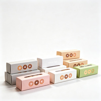 Boîte d'emballage pour beignets et biscuits, écologique, personnalisée, de haute qualité, boîte en papier biodégradable avec fenêtre de présentation pour boulangerie