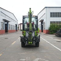 Backhoe Loader Kecil 2 Ton 4x4 Diesel untuk Pekerjaan Taman, Lanskap, Pemasangan Pipa, dan Perbaikan Jalan